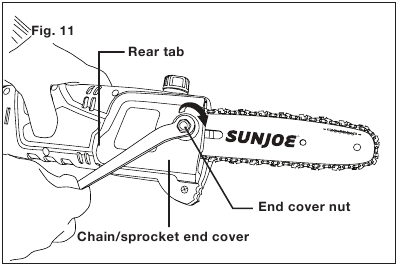 Postavljanje/Zamjena vodilice i lanca - Korak 9