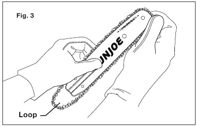 Postavljanje vodilice + lanca - Korak 3
