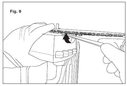 Pode&scaron;avanje napetosti lanca - Korak 1