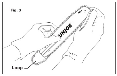 Postavljanje vodilice i lanca - Korak 3