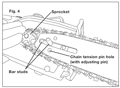 Postavljanje vodilice i lanca - Korak 4