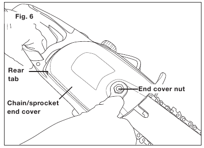 Postavljanje vodilice i lanca - Korak 6