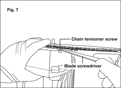 Postavljanje vodilice i lanca - Korak 7