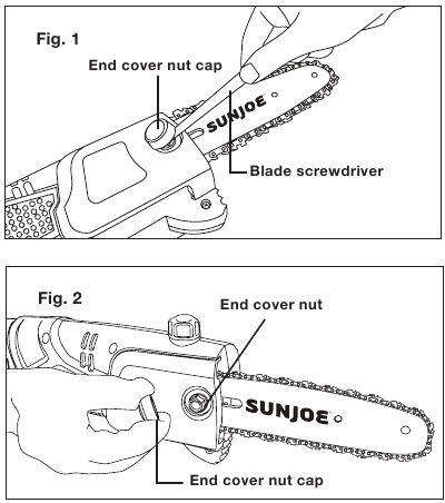 Postavljanje/zamjena vodilice i lanca - Korak 1