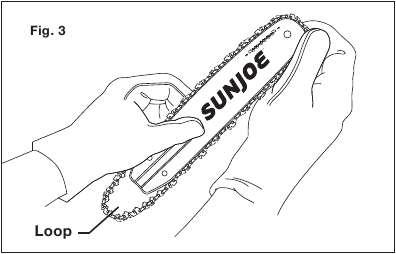 Postavljanje vodilice i lanca - Korak 3