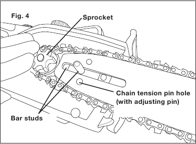 Postavljanje vodilice i lanca - Korak 4