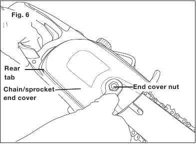 Postavljanje vodilice i lanca - Korak 6