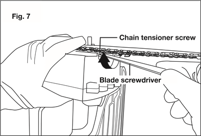 Postavljanje vodilice i lanca - Korak 7