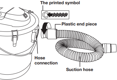Postavljanje usisnog crijeva i cijevi - Korak 1