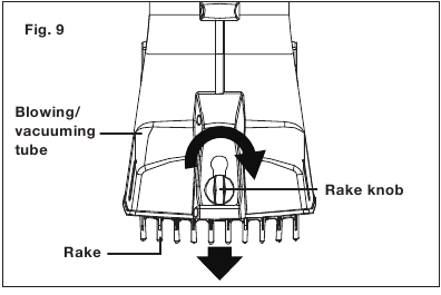 Ajuste del rastrillo - Paso 1