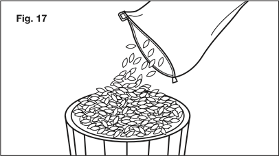 Modo aspiraci&oacute;n/trituradora - Paso 2