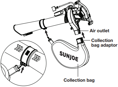 Montaje como aspiradora/trituradora - Paso 4