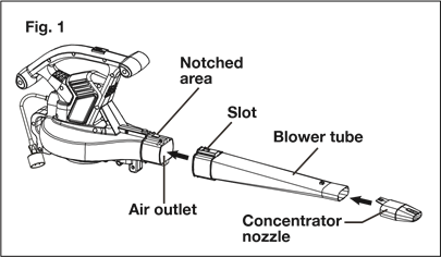 Montaje como soplador - Paso 1