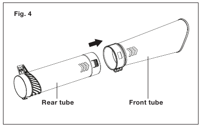 Montaje como aspiradora + trituradora - Paso 1