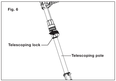 Ajuste del poste telesc&oacute;pico