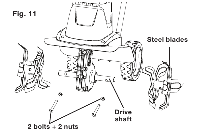 Cambio de las cuchillas - Paso 2