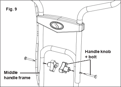 Conectar los marcos de las manijas - Paso 1