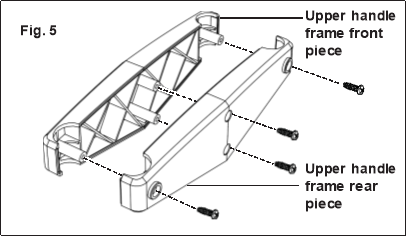 Montaje de las manijas superiores - Paso 1