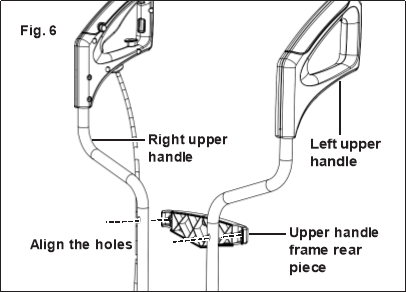 Montaje de las manijas superiores - Paso 2