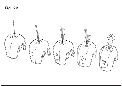 Rinsing with the Unit - Selecting the nozzle