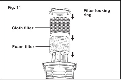 Membersihkan Filter Busa - Langkah 2