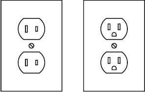 2 tishli vilka uchun rozetkalar