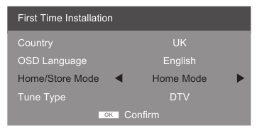 A TV első bekapcsol&aacute;sa - 4. l&eacute;p&eacute;s