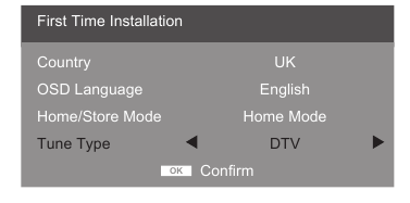 A TV első bekapcsol&aacute;sa - 5. l&eacute;p&eacute;s