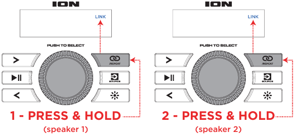 Funcionamiento - Conexi&oacute;n de dos altavoces