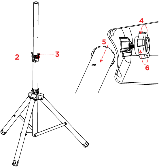 Configuraci&oacute;n - Montaje en soporte
