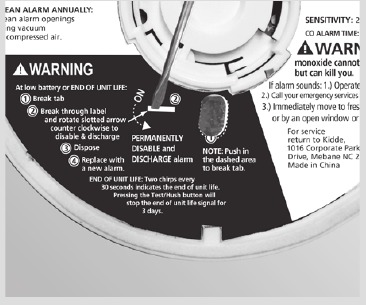 To Permanently Disable Alarm / Discharge Battery - Step 2