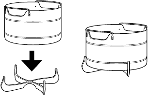 Za uklanjanje difuzora za či&scaron;ćenje, povucite 2 rebra difuzora s utora na ko&scaron;ari, a zatim čvrsto povucite difuzor prema dolje.