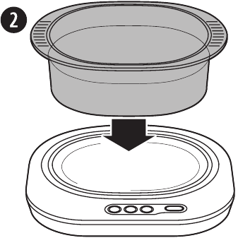 using your device - Step 2 - Place the bowl