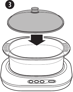 using your device - Step 3 - Place the lid