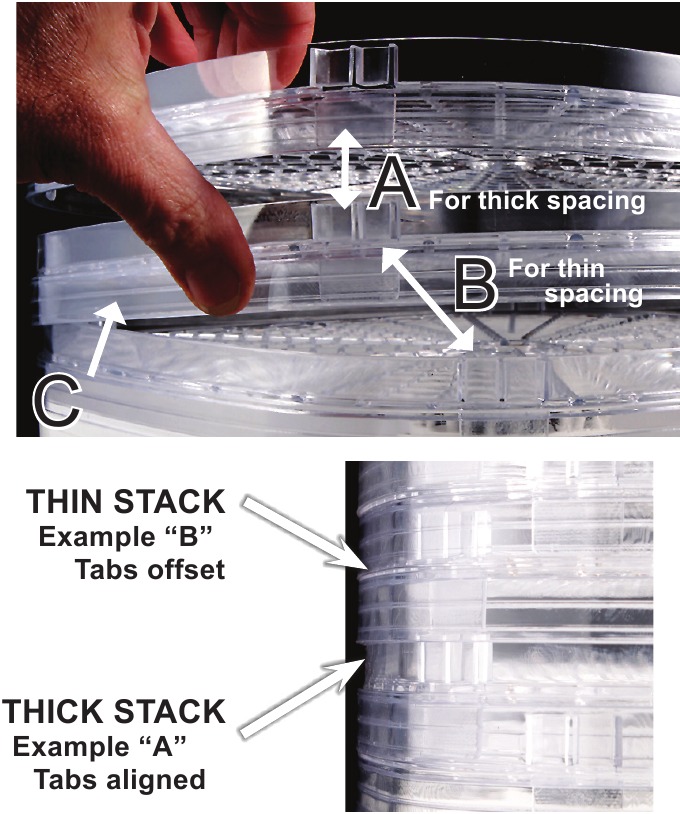 Configurando seu dispositivo - Empilhando as Bandejas