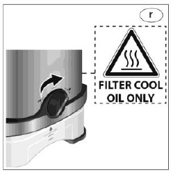 Oliefiltreringskontrolknap i FILTER OIL position.