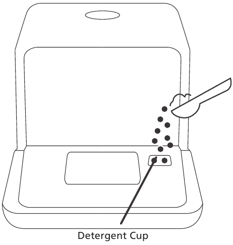 Pesuaineen lis&auml;&auml;minen