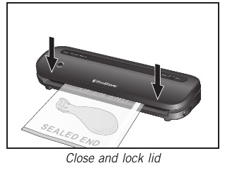 Confezionamento sottovuoto di un sacchetto FoodSaver&reg; - Fase 2