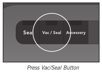 Confezionamento sottovuoto di un sacchetto FoodSaver&reg; - Fase 3