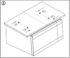 Steek de bouten van onderaf in de gaten en schuif vervolgens de C-ringen over de bouten en draai de bouten vast met een schroevendraaier.