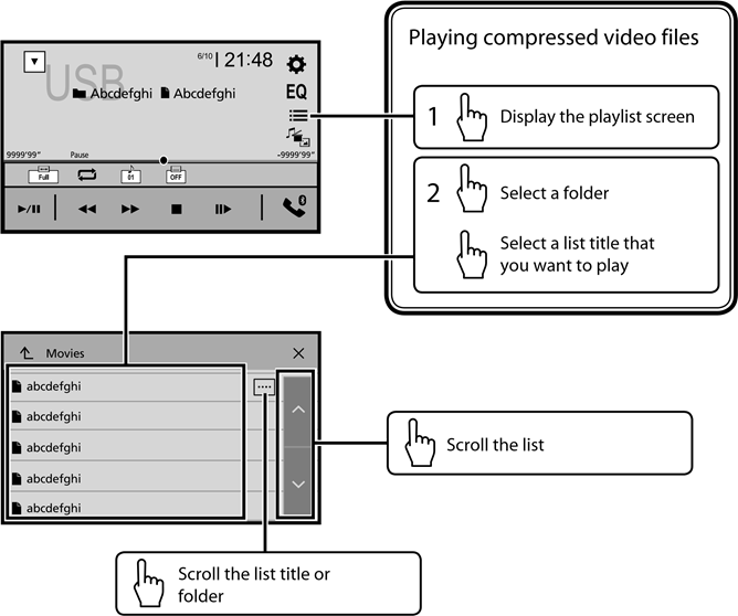 ROM, USB-Video műk&ouml;d&eacute;se