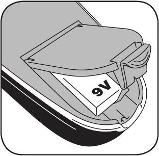 INSTALE LA BATER&Iacute;A DE 9 VOLTIOS