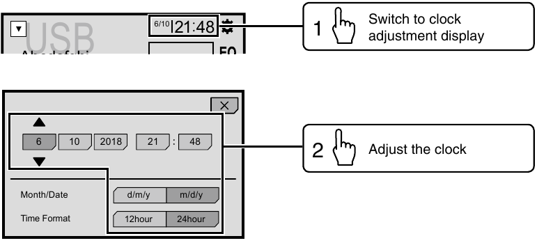 Impostazione dell'orologio