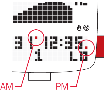 Tide mode - AM and PM indication