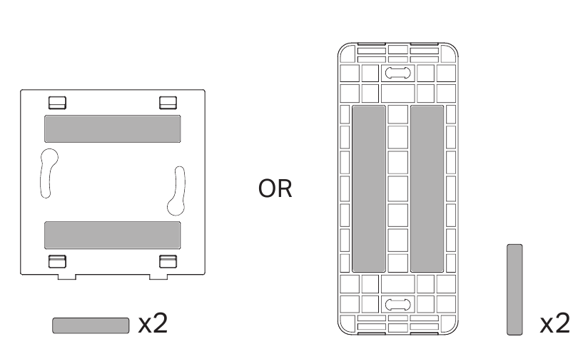 Utilizați adezivii furnizați