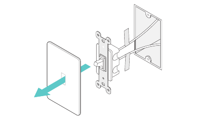 Desligue a Alimenta&ccedil;&atilde;o e Remova a Placa de Parede