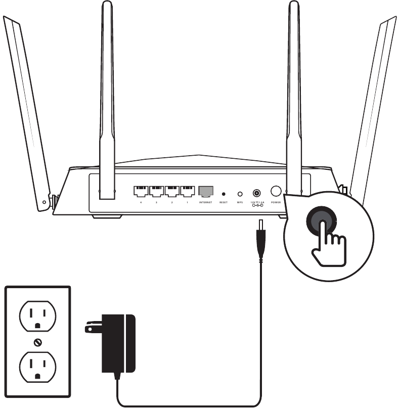 Configurazione tramite browser - Passaggio 1 - Collega l'alimentazione