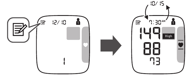 Zobrazenie meran&iacute; uložen&yacute;ch v pam&auml;ti