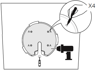 Au mur/plafond - &Eacute;tape 2