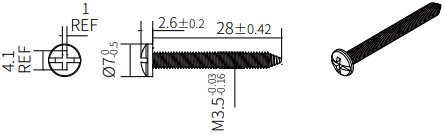 &Eacute;tats-Unis : M3.5*28